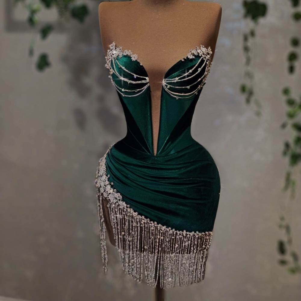 VIVID GREEN EMERALD DRESS